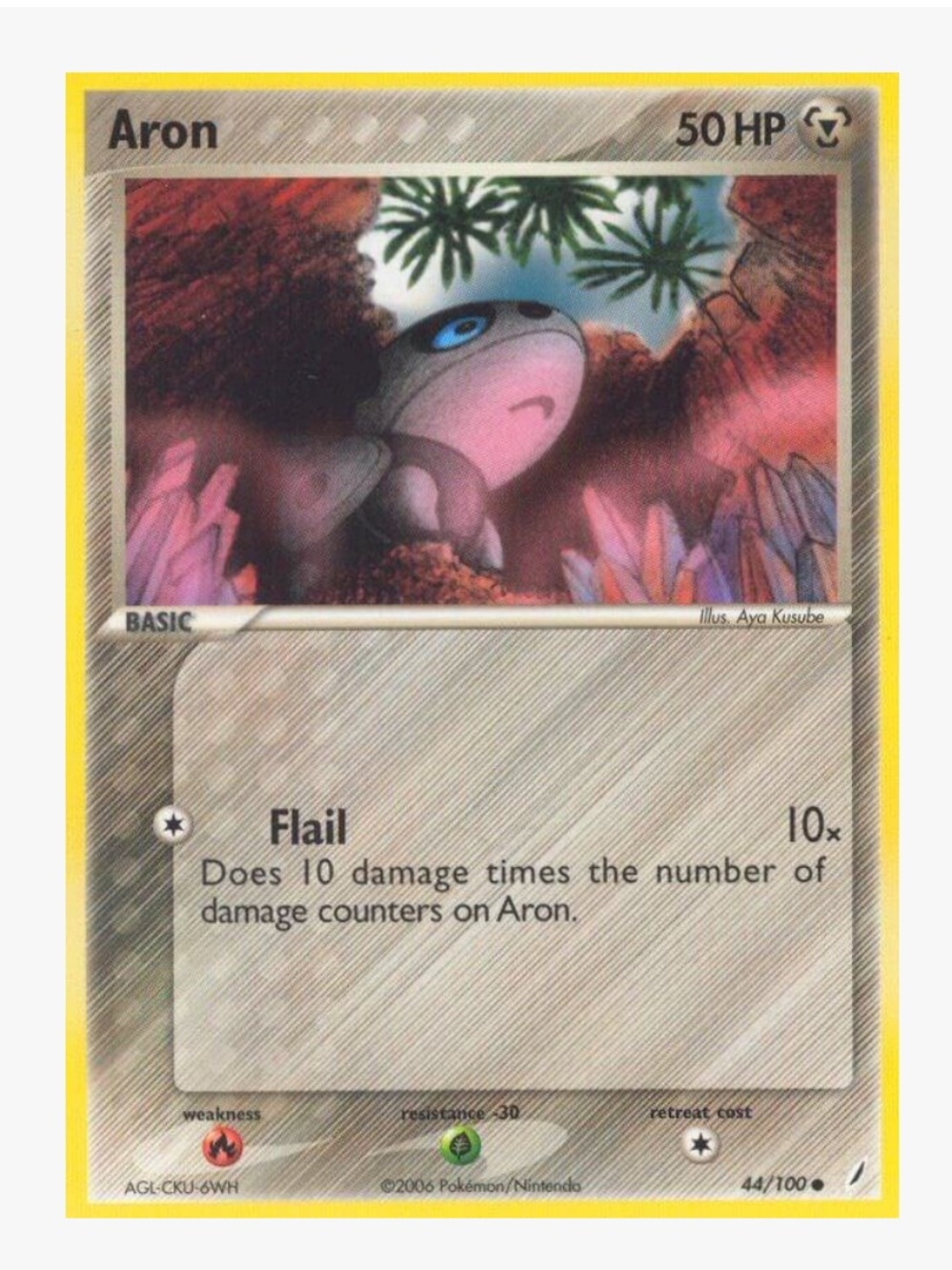 Aron EX Crystal Guardians Pokemon Trading Card